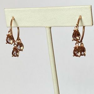 925 Silver color changing stone trending earrings 14k Rose gold plated